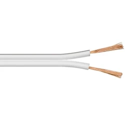Speakerkabel 2x1.5mm Wit per meter RX-28